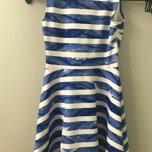 Apt 9 blue and white dress